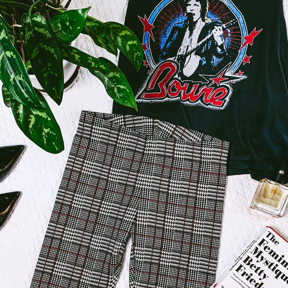 Houndstooth Tartan Check Leggings